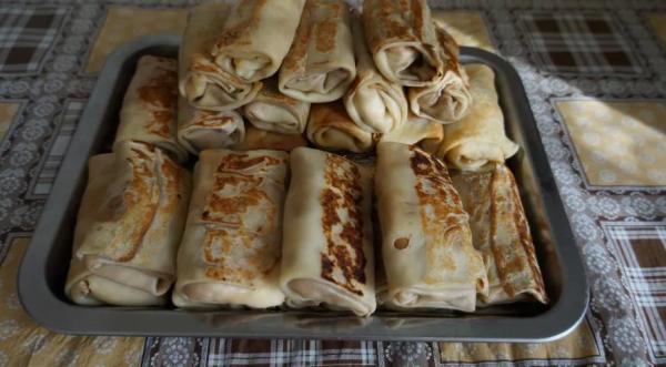 Тонкие блины на молоке для фарширования