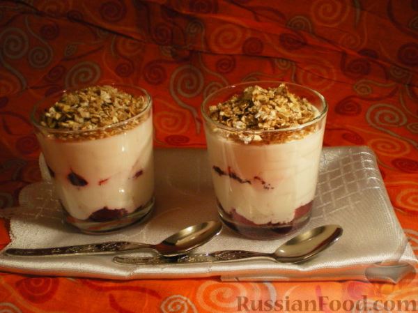 Десерт "Пьяная вишня"